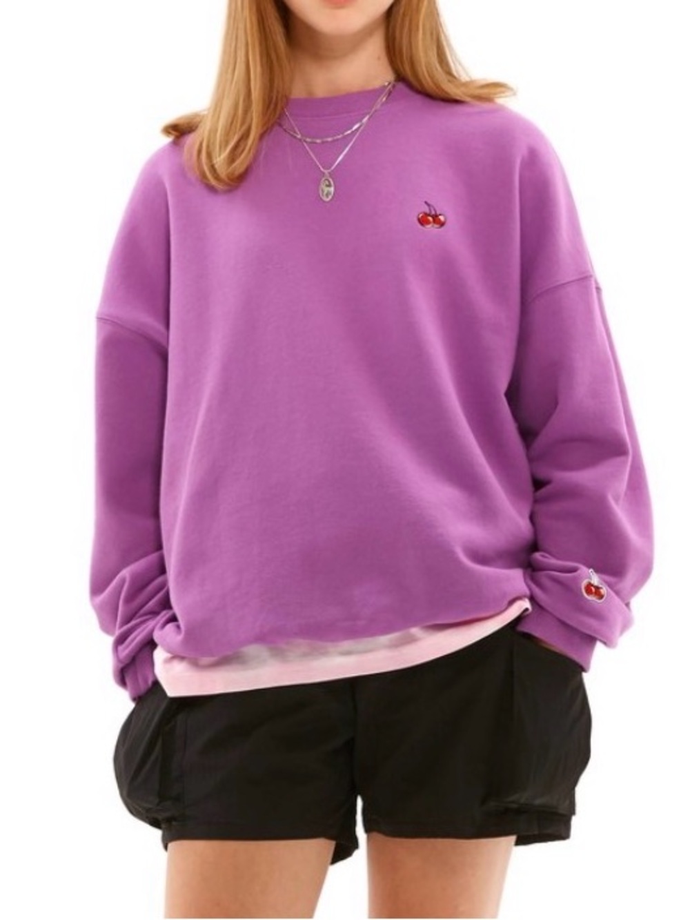 KIRSH Cherry Crew Sweatshirt (Korean streetwear brand) One size, oversized